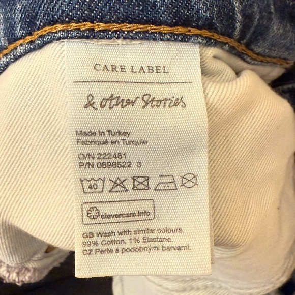 & Other Stories Favourite Cut cropped High Rise Straight Leg Jeans size 31 - Picture 11 of 15